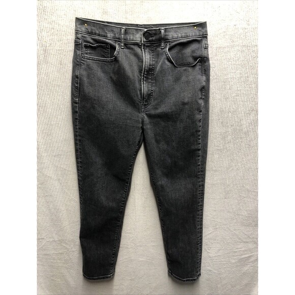 Express Denim - Express Women’s Jeans 10R Slim Ankle Super High Rise Black Gray Wash